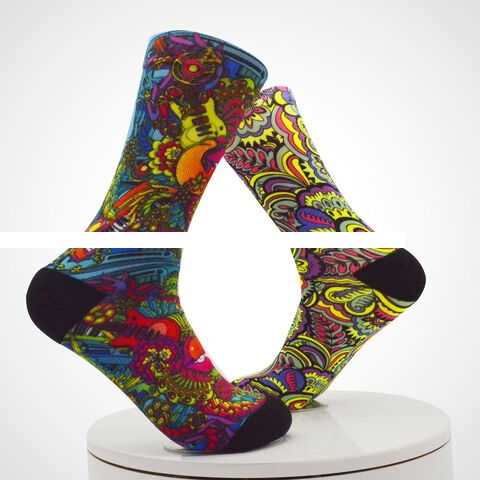 Best selling Personalized Custom Running Oem Socks Sublimation Polyester Sport Socks