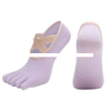 Source factory five finger socks yoga socks Breathable comfortable non slip custom grip logo Pilates women s socks