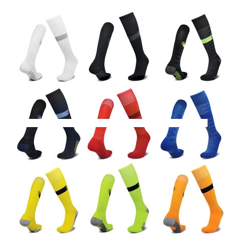 Long Football Socks Training Sports Cushion Soccer Socks Sporty Breathable Stockings Fashionable Style Free Size