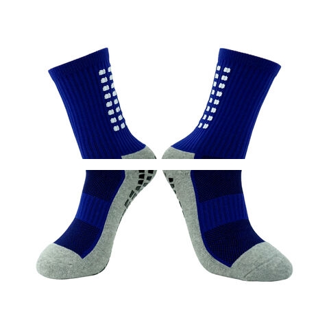 Best selling Non Slip men s Sport Socks Anti Slip Custom Buck Crew White SockBasketball Socks