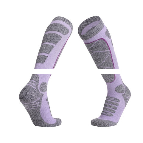 Long Tube Ski Socks with Towel Bottom for Women
