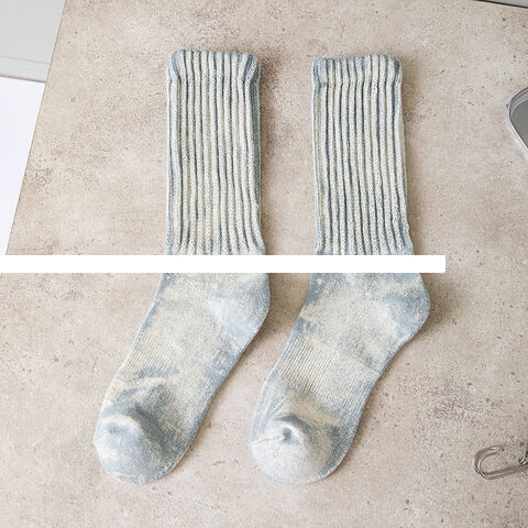 Autumn And Winter Vintage Cargo Wind Faded Women s Socks Towel Bottom Couple Sports Socks Pile Pile Socks