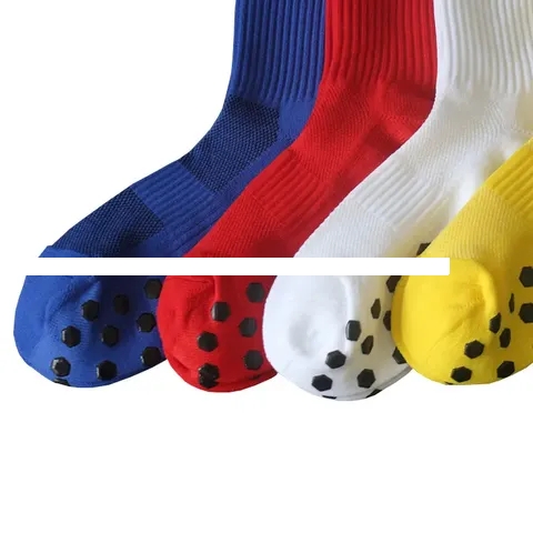 Cotton Spandex Custom Logo Crew Sport Socks Anti Slip Crew Ankle Children White Grip Socks Football