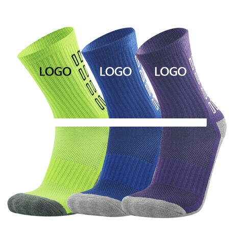 Breathable Soccer Socks with Silicone Grips Ankle Support Moisture Wicking