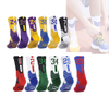 socks men custom logo print colorful graphics quick dry running football sport socks
