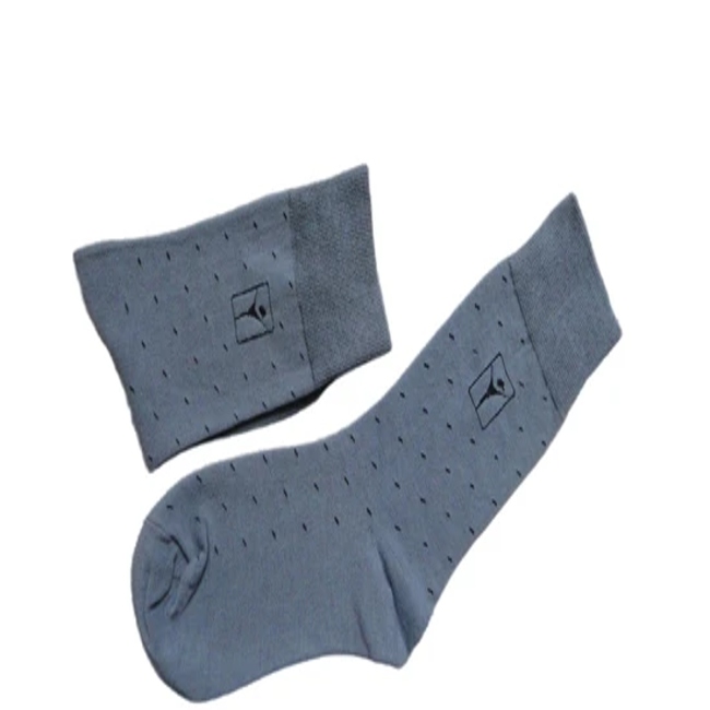 White and Black Moisture-Wicking Men′s Business Socks Cotton Dress Socks for Men