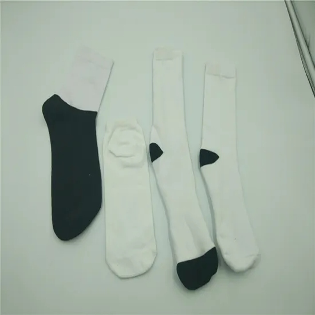 Sublimation Blank Men Business Casual Polyester Short Socks
