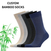 Bamboo Fiber Men Dress Logo Design Crew Office Business Breathable Brand Casual Sport Unisex High Quality Custom Socks
