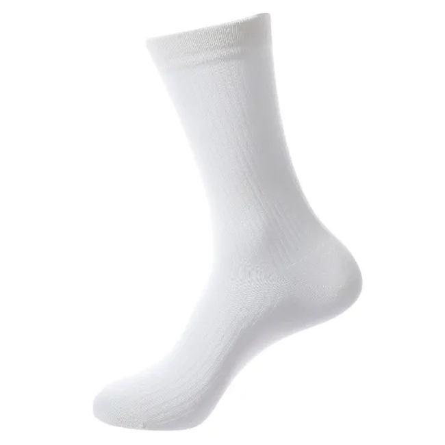 Custom Wholesale High Quality Solid Color Fashion Mens Cotton Business Crew Socks