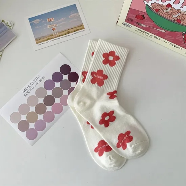 100% Cotton Custom Solid Crew Socks Business in Stock Breathable Socks