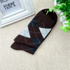 Men′s Socks Contrast Color Diamond Lattice Warm Casual Cotton Foot Business Style Tube Socks