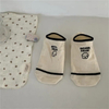 New Ok Dog Embroidery Boat Socks Non-Drop Heel Summer Women′s Breathable Short Socks College Style Casual Cotton Socks