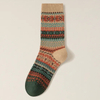 Autumn and Winter Retro Socks Women Boneless Ethnic Style Double Road Double Needle Birkenstocks MID-Calf Socks Trendy Combed Cotton Sports Socks