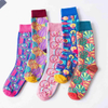 Personalized Jacquard Women′s Socks Fashionable Hundreds of Long Socks Ins Tide Niche Socks Sweat Absorbent Permeable Cotton Socks