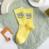 Socks Men′s Spring and Summer Thin Section MID-Calf Cotton Socks Sweat, Oduor and Anti-Slip Long Socks Cartoon Quirky Couple Casual Socks