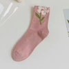 MID-Calf Socks Women Three-Dimensional Flower Ins Tide Hundred Japanese Sweet Outer Socks Sweet Cute Socks Wholesale
