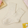 Autumn and Winter DOT Yarn Socks Women Sweet Thickened Warm MID-Calf Socks Stacked Socks MID-Calf Socks