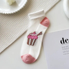 Spring and Summer New Socks Women′s Short Socks Japanese College Style Pink Tieka Socks Glass Silk Invisible Shallow Mouth Socks