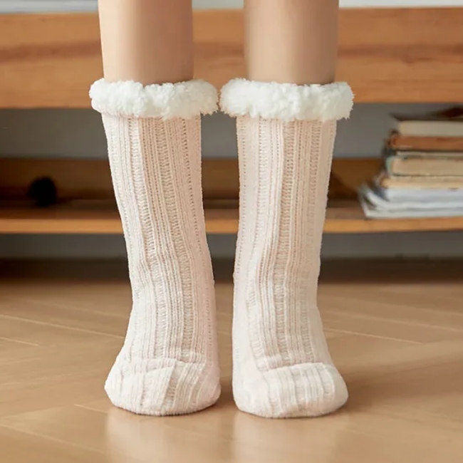 Floor Socks Women Adults Padded Home Legwarmers Sleep Christmas Socks Snow Socks Slippers Carpet Socks