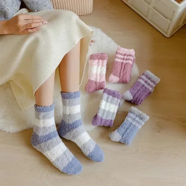 High Quality Fleece Fluffy Cabin Plush Warm Sleep Floor Socks Soft Cozy Winter Women Fuzzy Socks
