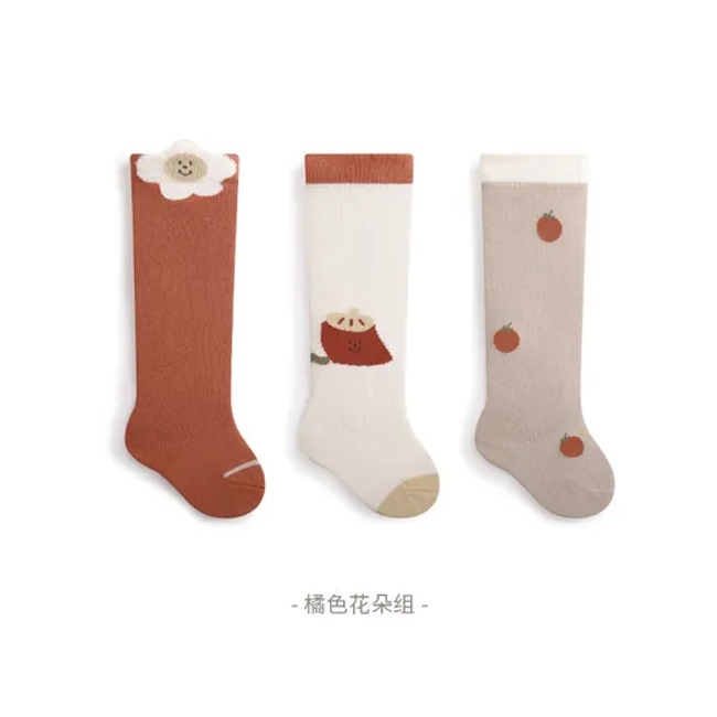 Autumn Newborn Baby Socks Loose Toe Boneless Leg High Cotton Socks Baby Long Socks
