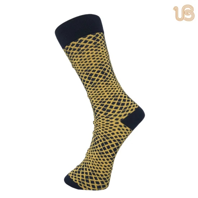 Men Fashion Custom Design Jacquard Soft Cotton Socks