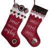 OEM Factory Customization Personalized Christmas Knit White Snowflake Stocking Decorative Christmas Tree Hanging Socks