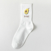 Ladies Cotton Socks Summer Green Fruit MID Calf Cute Socks