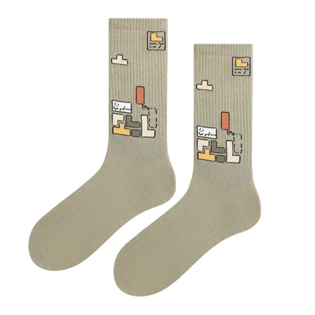 Wholesale Men′ S All-Cotton Trend Long-Tube Sports Socks