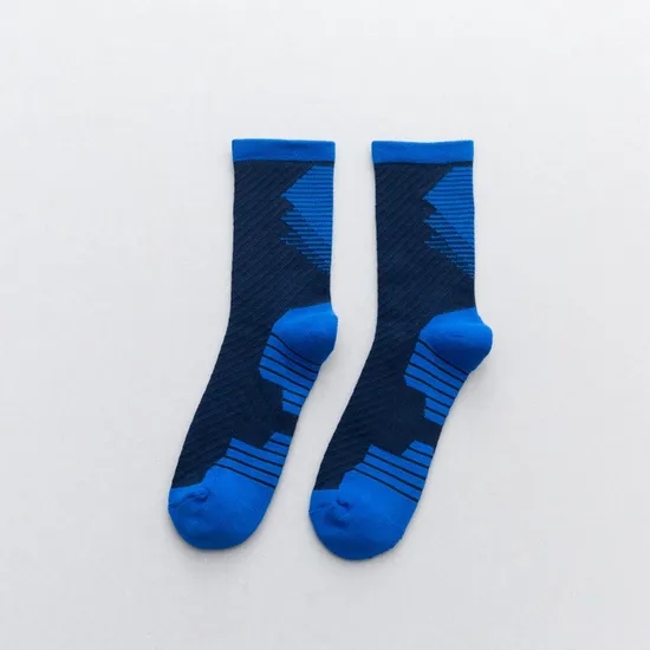 High Quality Geometric Pattern Winter Thick Warm Socks for Men MID Tube Crew Towel Terry Foot Sports Socks Cotton Socks