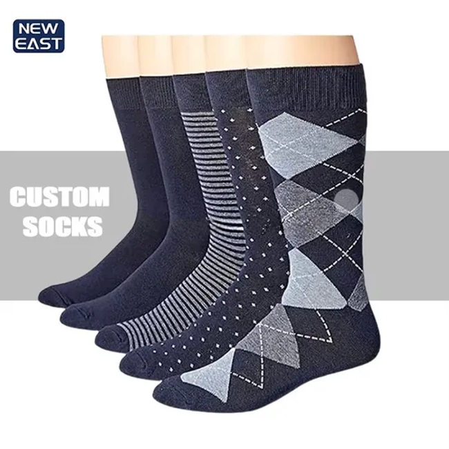 OEM High Quality Designer Casual Dress Women Men Unisex Office Business Breathable Bamboo 100% Cotton Athletic Sports Custom Socks