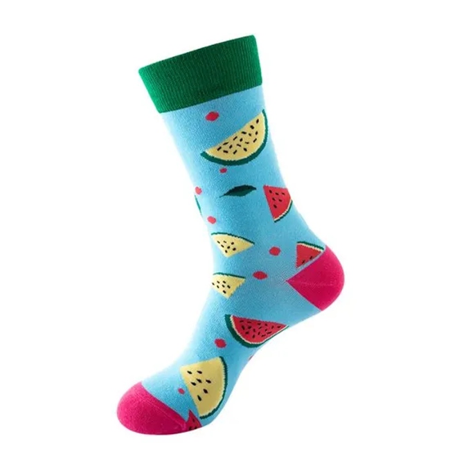 Custom Wholesale Plain Knit Men Business Socks Fashion Happy Crew Man Cotton Socks
