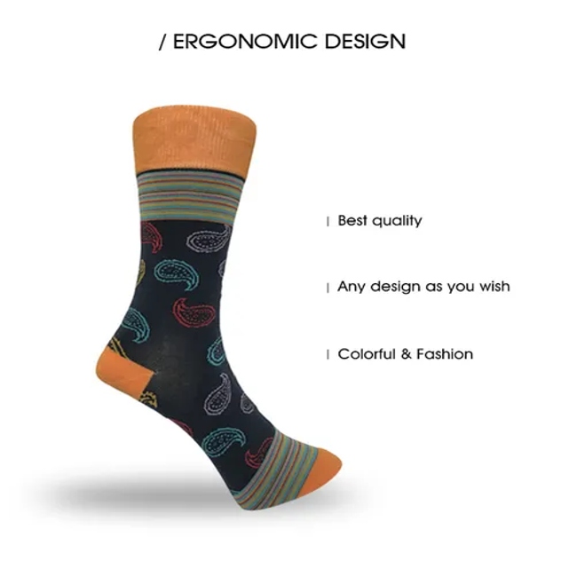 Men′s Color Top Quality Mercerized Dress Socks