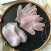 Moisturizing Glove Socks Set, Silicone Gel SPA Socks for Dry Cracked Skin, Silicone Gel Heel Socks Anti Slip, for Foot Hand Softening
