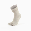 Professional Yoga Lace MID-Half Sports Anti-Slip Compression Floor Five Finger Socks