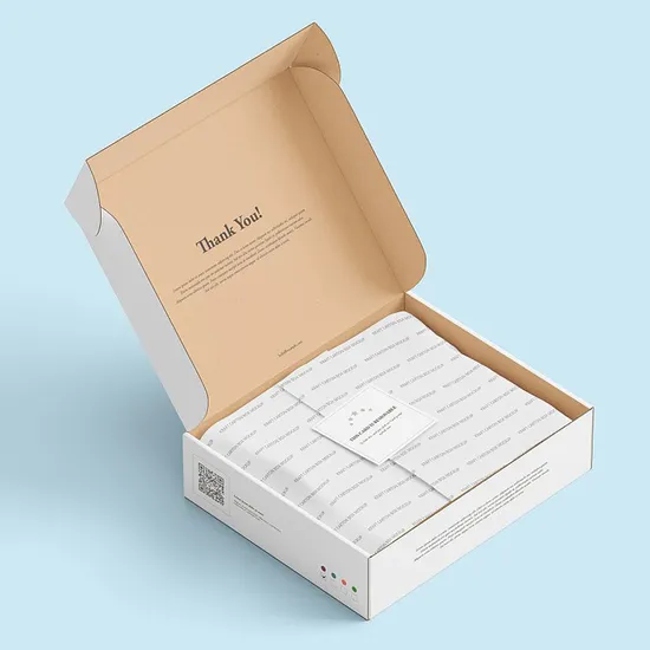 Custom Logo White/Kraft Packaging Kraft Corrugated Paper Mailer Shipping Boxes for Small Business