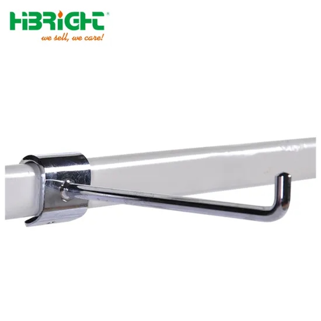 Supermarket U Shape Double Wire Euro Bar Shelves Display Hook