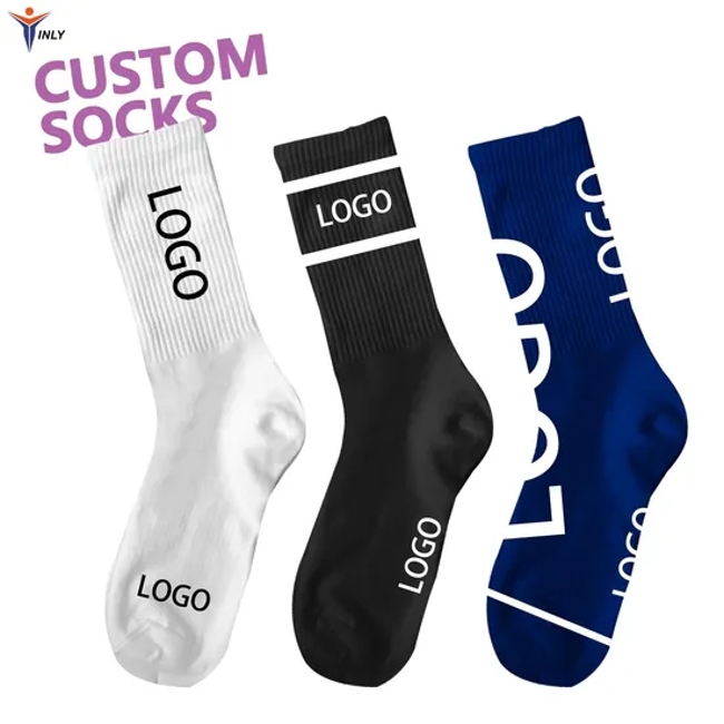 High Quality Custom Logo All Over Basketball Terry Sock Custom Design Durable Sport Socks Solid Cotton Low Price Socks