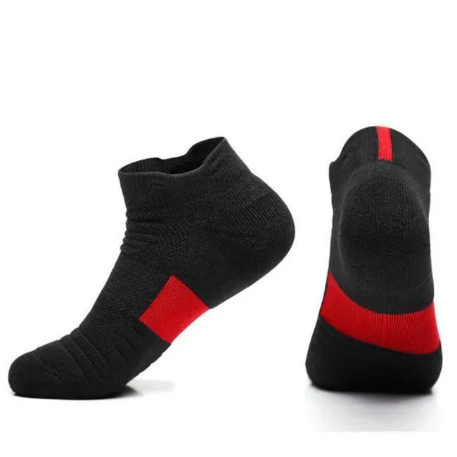 No Show Compression Athletic Running Socks, Wicking Sport Cushion Padded Sock