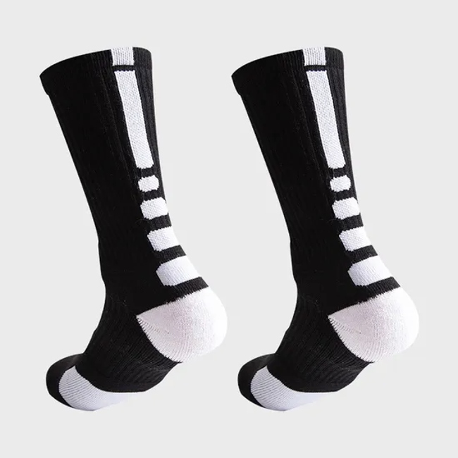 OEM High Quality Gym Custom Logo Tube Sock Thick Compression Cycling Basketball Elites Men Crew Sports Socks