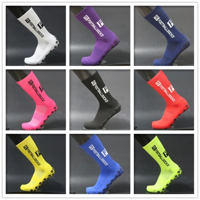 Custom Made Terry Bottom Compression Socks Athletic Anti-Slip Grip Football Socks Short Sports Soccer Socks