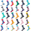 Custom Wholesale Fashion Colorful Patterns Animals Fruit Plant Cute Cool Crew Men Women Happy Socks Unisex Organic Cotton Funny Socks