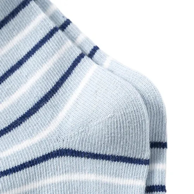 Casual Combed Soft Cotton Plain Striped Socks for Children