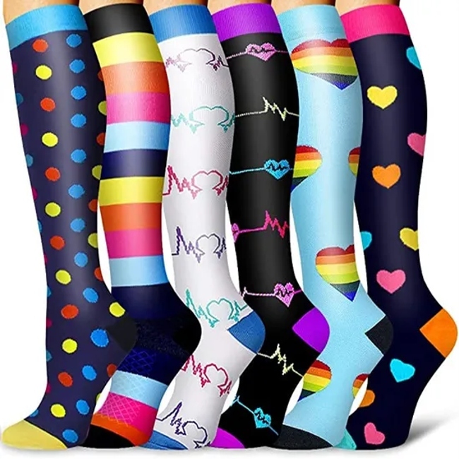 New Fashion Nylon Knee High Running Sport Compression Terry Socks