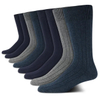 Custom Logo 100% Cotton Double Needle Solid Comfortable Mens Dress Crew Socks