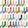 High Quality Unisex Printed Hosiery Women s Cotton Blend Casual Graphic Crew Socks Customized Logo Direct Factory Daily