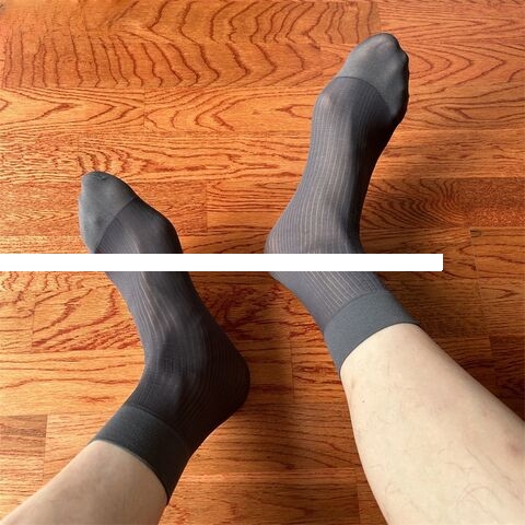 New Style High Quality Men s Summer Thin Breathable Crew Stocks Business Narrow Striped Silk Dress Socks Black Formal Stockings