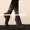 Factory Cheap Ginger All Season Cotton Anti Slip Compressed Two Strips Tube Pilates Daily Sports Socks