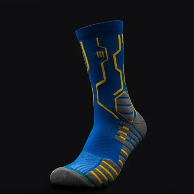 Basketball, Sports, Men′s, Set of 2, Compression, High, Cotton, Quick Drying, Sweat Absorbent, Breathable, for Climbing, Running Sock