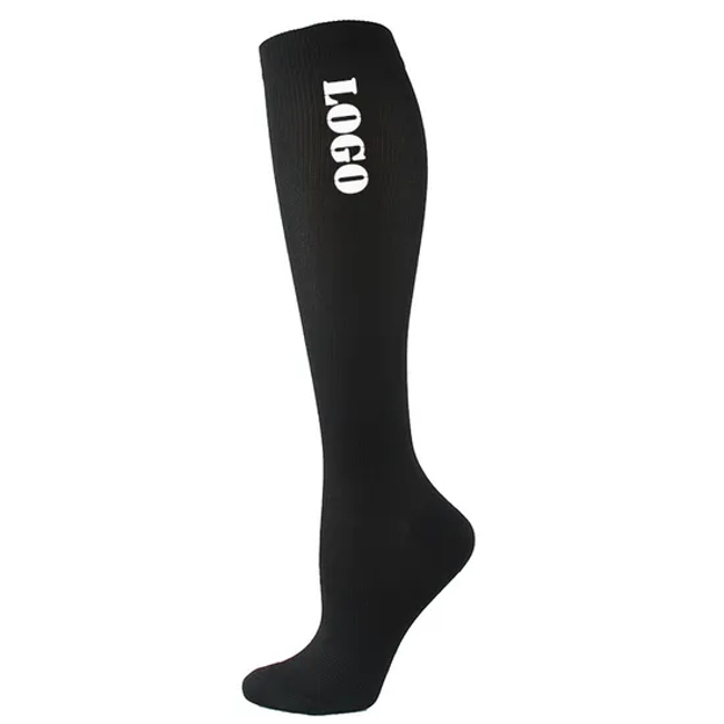 Socks for Autumn and Winter in Stock 20-30mmhg Knee High Sports Compression Socks Wholesale with Customized Pattern Socks